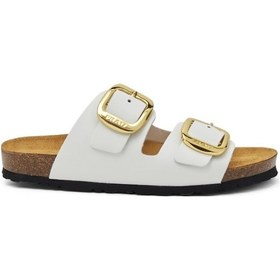 Resim Terlik Kadın 17P8 Frau LONDON Leather OffWhite 