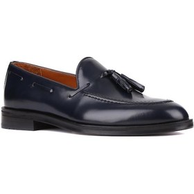Resim Shoetyle - Lacivert Açma Deri Püsküllü Erkek Klasik Ayakkabı 250-7951-837 