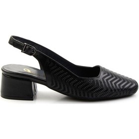 Resim Siyah Leather Kadın Klasik Topuklu Ayakkabı K01531252103 Siyah 