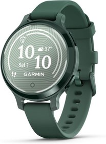 Resim Garmin Lily® 2 Aktif, Küçük ve Şık Akıllı Saat, Dahili GPS, Gizli Ekran, Desenli Lens, 9 Güne Kadar Pil Ömrü, Jasper Green Silikon Bantlı Jasper Green 