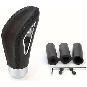 Resim Dream011 Siyah Çizgi Evrensel Yarı Otomatik/manuel Dizgi Vites Topuzu Deri Kılıfı Modifiye Aksesuar 