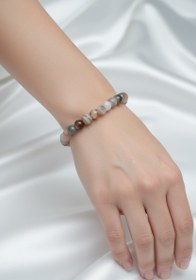 Resim Botswana Akiği 6mm Doğal Taş Bileklik - 21 cm 