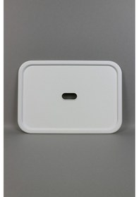 Resim Polipropilen Plastik Beyaz Oyuncak ve Eşya Saklama Kutusu Kapağı Dikdörtgen Tasarım 30x40 Cm Beyaz 