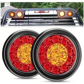 Resim Motion003 2 Adet 10.16cm Kırmızı Beyaz Led Şerit Işık Fren Kuyruk Dinamik Led 16led Düz 