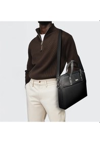 Resim 13-14 İnç Omuz Askılı Laptop Çantası Lenyes Lb552 Voyagers Serisi Su Geçirmez Polyester Kumaş Siyah 