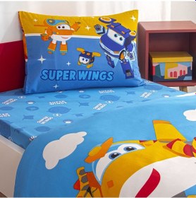 Resim Taç Lisanslı Harika Kanatlar Fliying Tek Kişilik Pamuk Nevresim Takımı 000000001000050022 Çok Renkli 