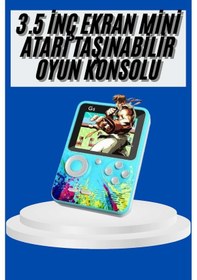 Resim Çocuklara Özel 4k Hd Retro Oyun Konsol El Atari Taşınabilir 500 Oyunlu 
