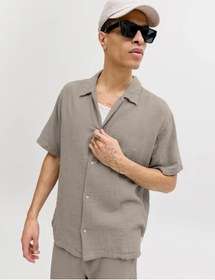 Resim Jack&jones Jornantucket Double Cloth Erkek Gömlek 12291812 Vizon 
