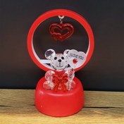 Resim Işıklı Kırmızı I Love You Ayıcık 