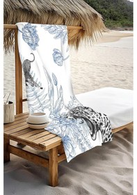 Resim Dijital Baskı Plaj Deniz Havlusu Leopar Desenli Peştamal Hvl0214 Renkli 