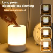 Resim 2 adet/1 adet USB LED Gece Lambası, Dokunmatik 3 Ton Karartma USB Gece Lambası - Yatak Odası Yanı Başucu için Kompakt Masa Lambası, Mood Aydınlatma 