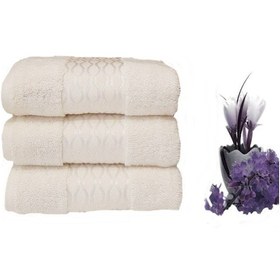 Resim Özdilek 3 Adet Elissa El Yüz Havlusu Krem Çok Renkli 