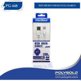 Resim Polygold Pg-448 Apple Uyumlu iPhone Usb Telefon Şarj Kablosu 