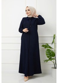 Resim Şönil Kumaş Kışlık Comfort Ferace - Lacivert / F0506 Lacivert 