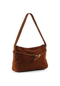 Resim Faik Sönmez Gold Aksesuar Detaylı Gerçek Süet Omuz Çantası S26cnt007 Us26cnt00730 Kahverengi 