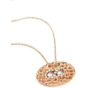 Resim Sonsuzluk Figürlü El Işi Gümüş Plaka Kolye 