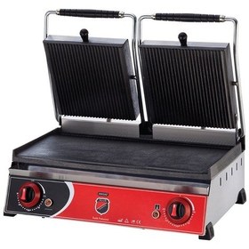 Resim Işıkgaz Silverinox Elektrikli Döküm Çift Kapak 20 Dilim Tost Maki (55433 
