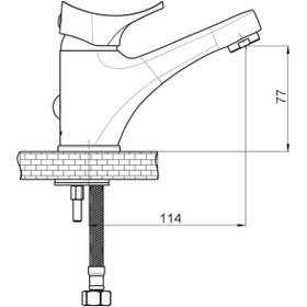 Resim Florus Lavabo Bataryası Krom Mlb170 Gpd 