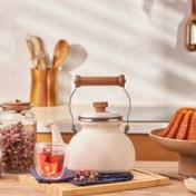 Resim Emsan Royal Emaye Demlik - Krem - 2400 ml 