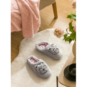 Resim Kedi Nakışlı Erkek Ev Terliği (W5) 