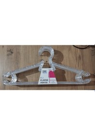 Resim 6'lı Kristal Elbise Askısı Şeffaf 