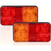 Resim Motion003 2 Adet Yüksek Parlaklıklı Çok Fonksiyonlu Led Aydınlatma Seti Kamyon Römork Karavan Arka Dur Geri Vites Tak Çalıştır 