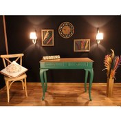 Resim Wooding 100 Cm Çekmeceli Masif Yeşil Naturel Dresuar (548588151) Yeşil 