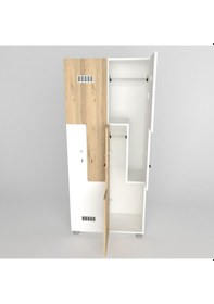 Resim ModülerDünyası Modüler Dünyası Z Kapaklı Kilitli Gardrop Soyunma Dolabı (310717450) 