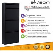 Resim Alv-1003 Plus Alveon Metal Ayakkabılık Siyah 