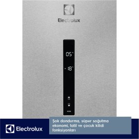 Resim Electrolux LNT7MD58X Kombi No Frost Inox Buzdolabı 