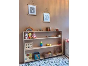 Resim Mrt Ahşap Oyuncak Rafı (Kitaplık) 