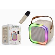 Resim Subzero Colorful RGB Ledli Mini Taşınabilir Hoparlör ve Wirelles Mikrofon 