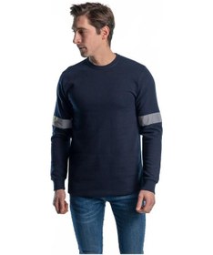 Resim Şensel, Reflektörlü Sweatshirt, Lacivert, Sıfır Yaka -107E4745- 