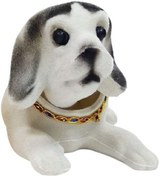 Resim BULDUK Kafa Sallayan Köpek Oto Aksesuarı Oynar Köpek Beyaz Torpido Süsü Oyuncak Köpek 