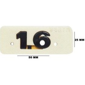 Resim Volkswagen Uyumlu 1.6 Siyah Yazı 25 50 Mm 