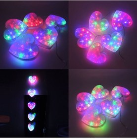 Resim Sunlight Rgb Kalp Sarkıt 5'Li Set Ledli Aydınlatma 2M Animasyonlu 