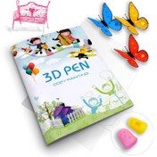 Resim 40 Çeşit ve 22 Desen İçeren Yeniden Kullanılabilir 3D Yazıcı Kalem Çizim Kitabı - Şeffaf bir izleme panosu, iki kaymaz ısıya dayanıklı parmak kılıfları, şablonlarla bir çizim defteri ve yaratıcı bir çizim şablon kitabı içerir, Piller Gerekmez. 