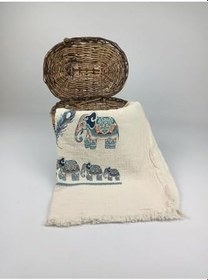 Resim Buldan Concept Baskılı Peştemal Fil Desen Krem 90 x 170 