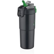 Resim Shotay ST-8133 Çift Kullanım Pipetli/Rahat İçim Siyah 750ml Çelik Matara 