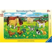 Resim Ravensburger 15 Parça Küçük Çerçeveli Puzzle Çayırda Hayvanlar 060467 