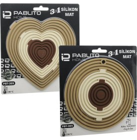 Resim Ayder Timya 3İN1 BÜTÜN - AYRI KULLAN SİLİKON MAT- NİHALE KALPLİ=7.5-13-19CMYUVARLAK=7-12.5-20CM (Timya/Go1395) 199639 