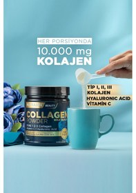 Resim Nutraxin Beauty Collagen Gold Quality Powder 300 gr - Tip 1,2,3 Kolajen, Vitamin C, Hyalüronik Asit 