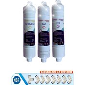 Resim 3lü Kapalı Kasa Su Arıtma Cihazı Filtre Seti 6 Aylık Set 