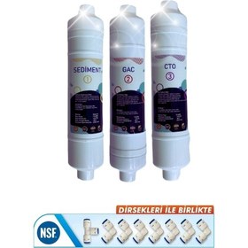 Resim 3lü Kapalı Kasa Su Arıtma Cihazı Filtre Seti 6 Aylık Set 