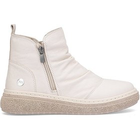 Resim Mammamia D25kb-1005 - B Kadın Hakiki Deri Çift Fermuarlı Günlük Comfort Bot Kemik Siyah 