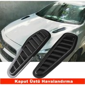 Resim caraks Araç Kaput Üstü Havalandırma Izgarası Piano Black X2 Modeli Uyumlu Sağ-sol 2 Adet 