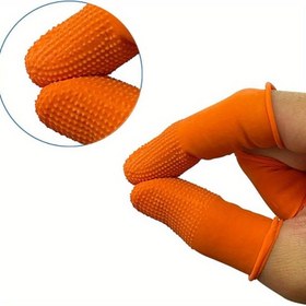 Resim 10/20 adet Kauçuk Parmak Koruyucular Kaymaz Parmak Kapakları Dikiş Ofis Sayma Sıralama Kağıdı için Parmak Uçları 