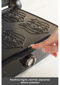 Resim Karaca X 2400 W Beşiktaş Lisanslı Taraftar Logo Plakalı Tost Makinesi 