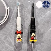 Resim Minnie ve Mickey Karikatür Diş Fırçası Tutucu - Banyo için Sevimli Duvara Monte Plastik Depolama Organizatörü, Deliksiz Asma, Makyaj Aksesuarları için İdeal, Banyo Organizatörü | Eğlenceli Tasarım | Dayanıklı Plastik, Diş Fırçası Depolama Organizatörü 