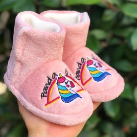 Resim MyChild Çocuk Panduf , Cırt Cırtlı Kaydırmaz Taban Anaokulu Kreş ve Ev Ayakkabısı 